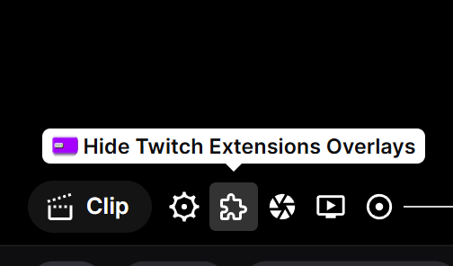 Twitch stream before and after hiding the extension overlays covering the video
