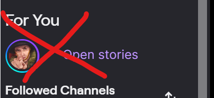 Twitch sidebar before and after hiding Stories and recommended sections