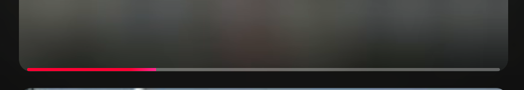 A YouTube Short playing with the progress bar visible along the bottom of the video